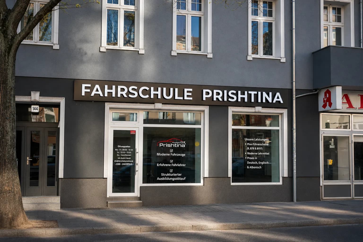 Fahrschule Prishtina Außenansicht — Sonnenallee 144, Berlin-Neukölln